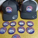embroidered badges and hats