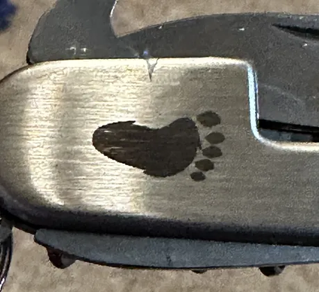 engraved foot