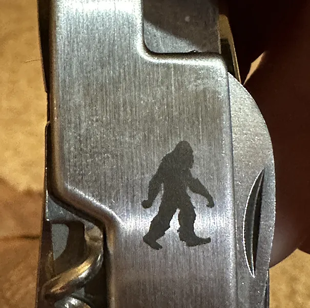 laser engraved bigfoot